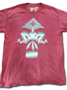 Vintage LRG Varanasi Graphic Tee - Maroon / Burgundy (Size Large)